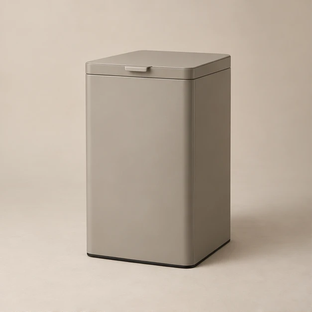 Tana Lift-Lid Bin in Stone